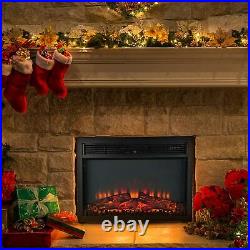 26Electric Fireplace Recessed Wall Mounted Heater Multi Color Flame Insert USA