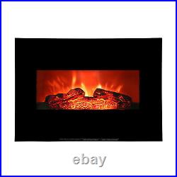 26 1400W Electric Fireplace Logs Heater Realistic Flame Hearth Insert Wood Fire