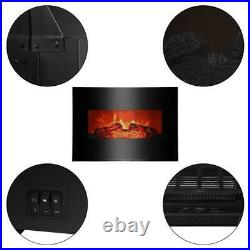 26 1400W Infrared Electric Fireplace Recessed Insert Wall Electric Heater