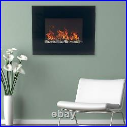 26 1500W Electric Fireplace Recessed / Wall Mount Insert Heater Multi Flames US