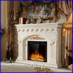 26'' 750W-1500W Fireplace Electric 5-Mode Embedded Insert Heater Glass Log Flame