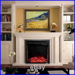 26'' 750W-1500W Fireplace Electric Embedded Insert Heater Glass Log Flame Remote
