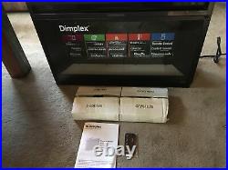 26 Dimplex EF2570G Electric Fireplace Glass Insert 4 Color Remote Crystals NWOB