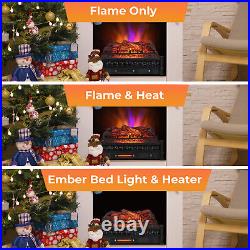 26 Electric Fireplace Heater Insert Infrared Quartz Heater with Remote Control