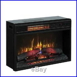26 Electric Fireplace Insert Glass Front Realistic Log Flame Infrared Heater