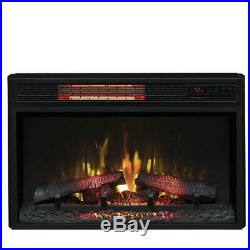 26 Electric Fireplace Insert Glass Front Realistic Log Flame Infrared Heater