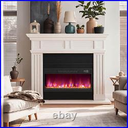 26 Electric Fireplace Insert Recessed 1500W Fireplace Heater with Remote Control