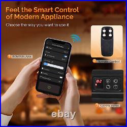 26 Electric Fireplace Insert withAPP &Remote Control, 1500W Recessed Stove Heater