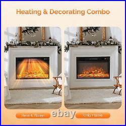 26 Electric Fireplace Insert withAPP &Remote Control, 1500W Recessed Stove Heater