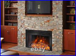 26 Electric Fireplace Insert withRemote Adjustable Flame Timer Firebox Logs 3D