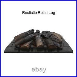 26 Inch Electric Infrared Quartz Fireplace Insert Heater WithOverheating Protect