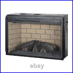 26 Inch Electric Infrared Quartz Fireplace Insert Heater WithOverheating Protect