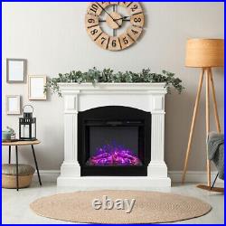 26 Inch Recessed Electric Fireplace with Adjustable Flame Brightness