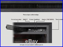 26 Inch Western Electric Fireplace Insert with Remote Control, 750/1500W, Black