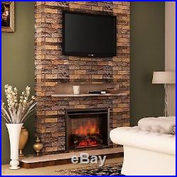 26 Inch Western Electric Fireplace Insert with Remote Control, 750/1500W, Black