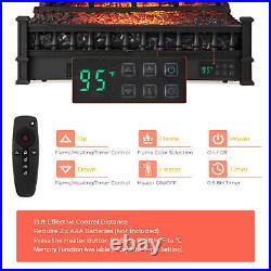 26 Inches Infrared Quartz Electric Fireplace Log Heater with Realistic Pinewood