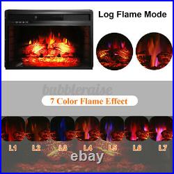 26 Recessed Electric Heater Fireplace Insert w Remote Control Thermostat 1500W