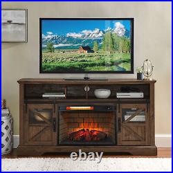 26 Recessed Wall Mounted Electric Fireplace Insert Heater Remote LED Flame
