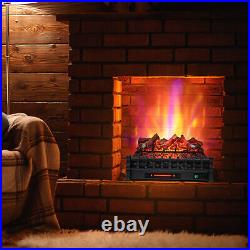 26 in Electric Fireplace Heater Infrared Quartz Insert with Thermostat Control