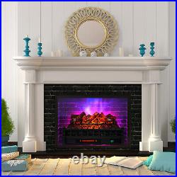 26 in Electric Fireplace Heater Infrared Quartz Insert with Thermostat Control