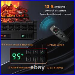 26 in Electric Fireplace Heater Infrared Quartz Insert with Thermostat Control