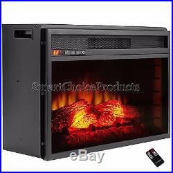 26 in. Insert Heater with Tempered Glass Freestanding Electric Fireplace