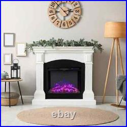 26 in. Recessed Electric Fireplace ETL Certificated Fireplace Insert Heater -wit