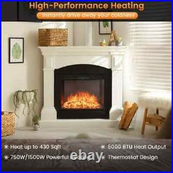 26 in. Recessed Electric Fireplace ETL Certificated Fireplace Insert Heater -wit