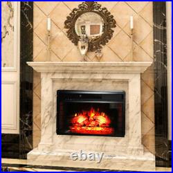 26 inch 1500w Embedded Fireplace Inclined Wall Tile Quartz Tube Fake Wood Insert