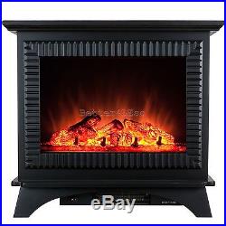 27 Electric Fireplace Heat Tempered Glass Freestanding Logs Insert Adjustable