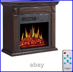 27 Freestanding Electric Fireplace Mantel Insert Heater Adjustable Flame Remote