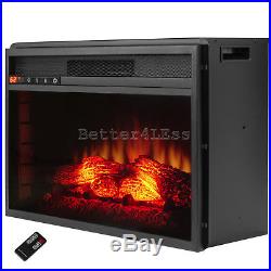27 in. Freestanding Electric Fireplace Insert Heater with Remote Control