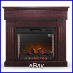 28 1400W Embedded Fireplace Electric Insert Heater Mantel, Fire Crackler Sound