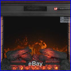 28 1400W Embedded Fireplace Electric Insert Heater Mantel, Fire Crackler Sound