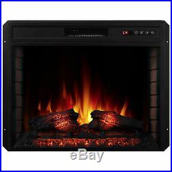 28 1400W Mounted Electric Fireplace Insert Stove Heater WithRemote Control