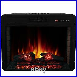 28 1400W Mounted Electric Fireplace Insert Stove Heater WithRemote Control