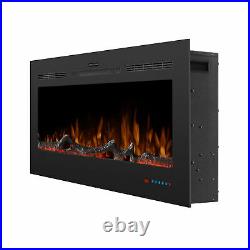 28 30 33 50 Inch Led Digital Flames Black Insert Wall Mounted Electric Fire 2021