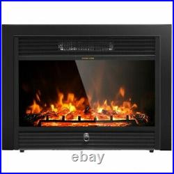 28.5 Electric Embedded Insert Fireplace Realistic Flame Thermostat Remote Timer
