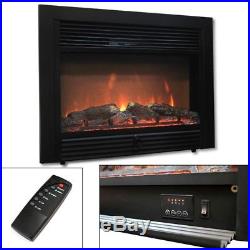 28.5 Electric Fireplace 1500W Embedded Insert Heater with Remote, Realistic Woo