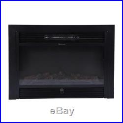 28.5 Electric Fireplace Insert Embedded Heater Log Flame with Remote 750With1500W