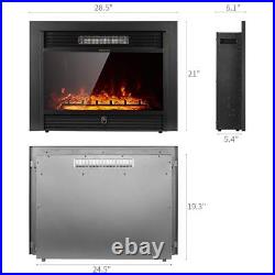 28.5 Electric Fireplace Insert with 3 Color Flames Fireplace Heater -NextDayship