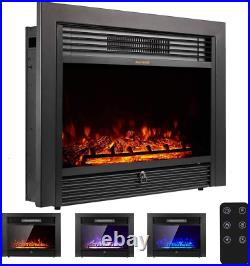 28.5 Electric Fireplace Insert with 3 Color Flames, Fireplace Heater with Remot