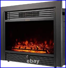 28.5 Electric Fireplace Insert with 3 Color Flames, Fireplace Heater with Remot