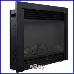 28.5 Embeddable Electric Wall Insert Fireplace Home Heater Wood Stove with Remote