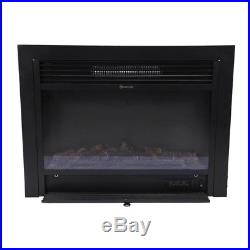 28.5 Embedded Electric Fireplace Insert Heater Glass Log Flames Remote Control