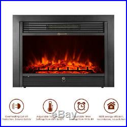 28.5'' Fireplace Electric Embedded Insert heater Glass Log Flame Remote NEW