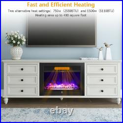 28.5 Wall Mount Fireplace Electric Embedded Insert Heater 3 flame Color Remote