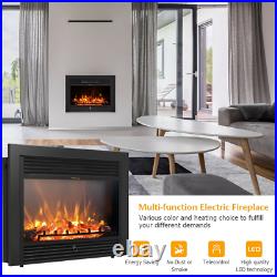 28.5 Wall Mount Fireplace Electric Embedded Insert Heater 3 flame Color Remote