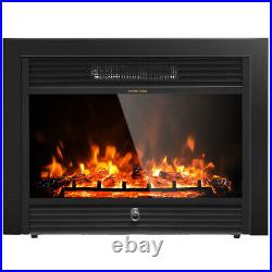 28.5 Wall Mount Fireplace Electric Embedded Insert Heater with Flame & Remote