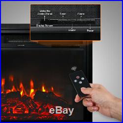 28 750With1500W Recessed Electric Fireplace Wall Mount Heater Insert Home Indoor